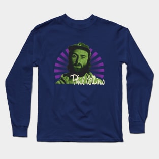 Phil Collins Youth Fan Art Design Vintage Look Long Sleeve T-Shirt